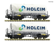 Fleischmann 6660047 - N - 2-tlg. Set Silowagen Uacns, Holcim, Ep. VI
